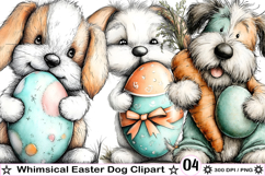 Whimsical Easter Dog Clipart Product Image 1