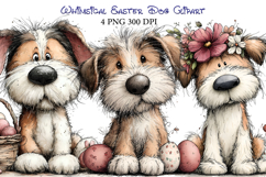 Whimsical Easter Dog Clipart Product Image 1