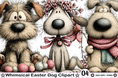 Whimsical Easter Dog Clipart Product Image 1