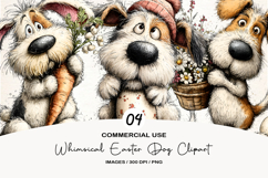 Whimsical Easter Dog Clipart Product Image 1