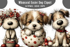 Whimsical Easter Dog Clipart Product Image 1