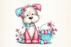 Whimsical Easter Dog Clipart Product Image 2
