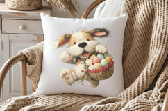 Whimsical Easter Dog Clipart PNG Product Image 3