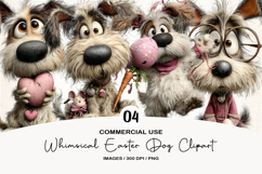 Whimsical Easter Dog Clipart PNG Product Image 1