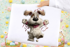Whimsical Easter Dog Clipart PNG Product Image 2
