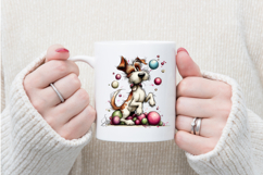 Whimsical Easter Dog Playing Clipart, Easter Sublimation PNG Product Image 4