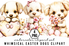 Whimsical Easter Dogs Clipart Product Image 1