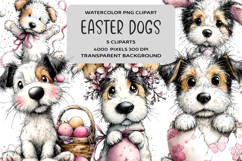 Whimsical Easter Dogs Clipart Product Image 1