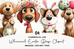 Whimsical Easter Dogs Clipart Product Image 1