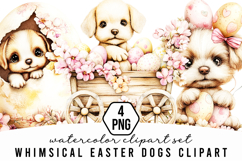 Whimsical Easter Dogs Clipart Product Image 1