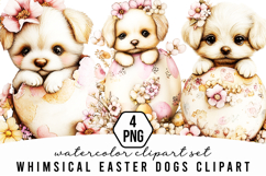 Whimsical Easter Dogs Clipart Product Image 1