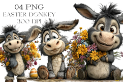 Whimsical Easter Donkey Clipart Product Image 1