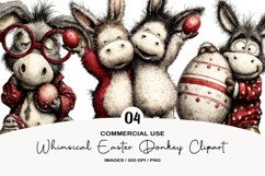 Whimsical Easter Donkey Clipart Product Image 1