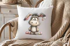 Whimsical Easter Donkey Clipart, Easter Sublimation PNG Product Image 3