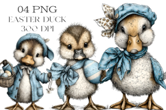 Whimsical Easter Duck Clipart Product Image 1
