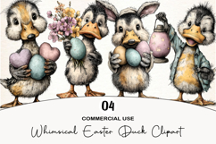 Whimsical Easter Duck Clipart Product Image 1