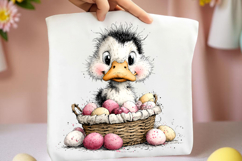 Whimsical Easter Duck Clipart Product Image 2