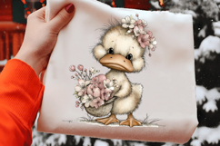 Whimsical Easter Duck Clipart Product Image 2