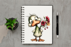 Whimsical Easter Duck Clipart Product Image 2