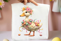 Whimsical Easter Duck Clipart Product Image 2