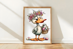 Whimsical Easter Duck Clipart Product Image 2