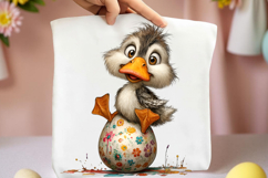 Whimsical Easter Duck Clipart Product Image 2