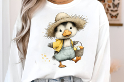 Whimsical Easter Duckling Gardener Clipart Product Image 2