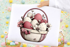 Whimsical Easter Egg Basket Clipart Product Image 2