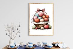 Whimsical Easter Egg Basket PNG Clipart Product Image 3