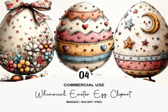 Whimsical Easter Egg Clipart Product Image 1