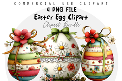 Whimsical Easter Egg Clipart Product Image 1