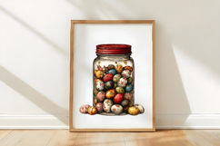 Whimsical Easter Egg Mason Jar Clipart Product Image 3