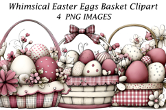 Whimsical Easter Eggs Basket Clipart Product Image 1