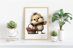 Whimsical Easter Eggs Basket Clipart PNG Product Image 2