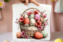 Whimsical Easter Eggs Basket Clipart Product Image 2