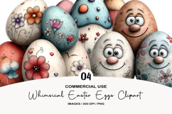 Whimsical Easter Eggs Clipart Product Image 1