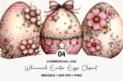 Whimsical Easter Eggs Clipart Product Image 1