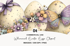 Whimsical Easter Eggs Clipart Product Image 1