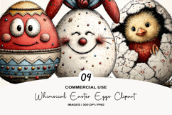 Whimsical Easter Eggs Clipart Product Image 1