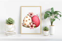 Whimsical Easter Eggs &amp; Flower Clipart Product Image 2