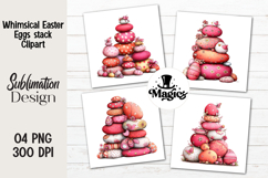 Whimsical Easter Eggs stack Clipart Product Image 1
