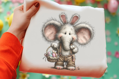 Whimsical Easter Elephant Clipart Product Image 2