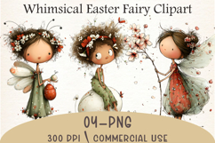 Whimsical Easter Fairy Clipart Product Image 1