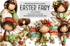 Whimsical Easter Fairy Clipart Product Image 1