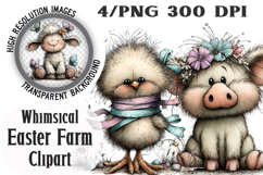 Whimsical Easter Farm Clipart Product Image 1
