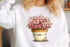 Whimsical Easter Flower Bucket Clipart Product Image 2