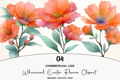 Whimsical Easter Flower Clipart Product Image 1