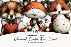 Whimsical Easter Fox Clipart Product Image 1