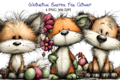 Whimsical Easter Fox Clipart Product Image 1