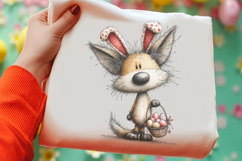 Whimsical Easter Fox Clipart, Easter Sublimation PNG Product Image 2